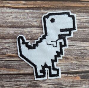 Google No Internet Dinosaur Trex Website Embroidered Iron on Patch